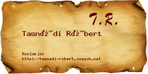 Tasnádi Róbert névjegykártya