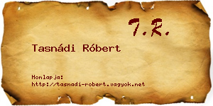 Tasnádi Róbert névjegykártya